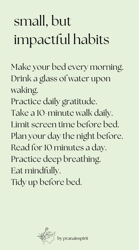 Small habits that improve your life greatly.   #lifetogether #thatgirl #organize #goalsetting #school #uni #college #study #studytips #semester #fallsemester #mindset #mindsetshift #mindsettips #successmindset #growth #growthmindset #personaldevelopment #healthylife #healthyhabits #peace #mentalhealth Small Habits, Limiting Screen Time, Growth Mindset Quotes, Fall Semester, College Study, Daily Gratitude, Planning Your Day, Mindset Quotes, Daily Habits