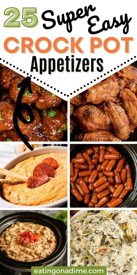 Crockpot Superbowl Party Food, Work Appetizer Party, East Appetizers Crowd, Easy Crockpot Snacks For A Party, Crock Pot Super Bowl Food, Super Bowl Dips Crock Pot, Crock Pot Crowd Pleasers, Crockpot Snacks Party, Easy Crockpot Potluck Recipes For Work