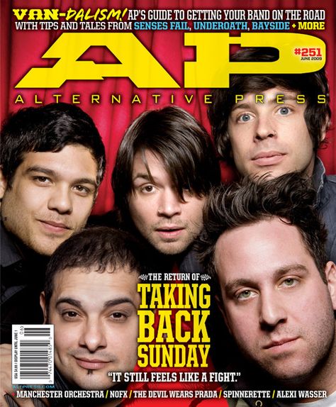 251 Taking Back Sunday Senses Fail, Manchester Orchestra, Gaslight Anthem, Taking Back Sunday, Rock Of Ages, Music Magazines, Emo Bands, Music Film, Pop Punk