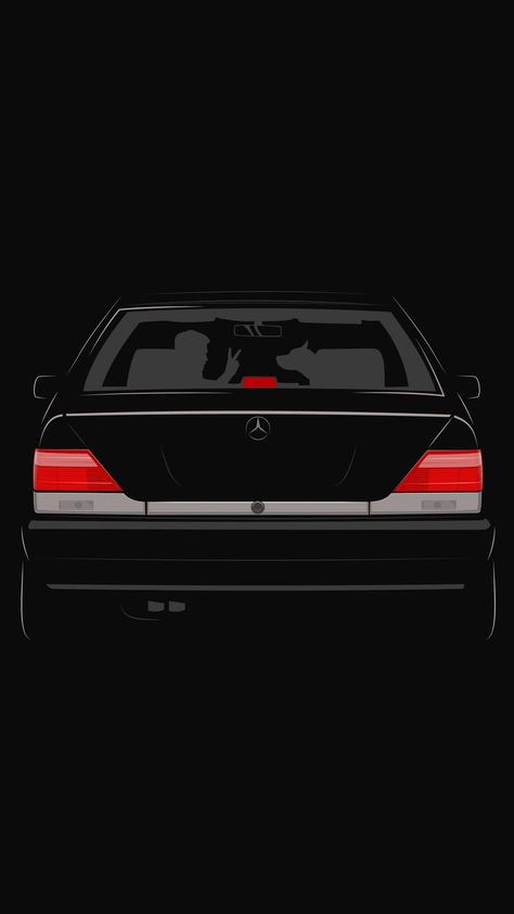 Black youngtimer Mercedes-Benz w140 in the dark vector painting adobe illustrator a dog sitting in the cabin flares german vehicle W140 Mercedes Wallpaper, Mercedes W140, Merc Benz, Mercedes Wallpaper, Old Mercedes, Automotive Illustration, Tokyo Ghoul Wallpapers, Background Hd Wallpaper, Car Artwork