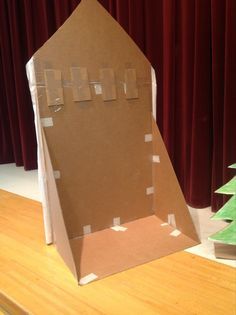 how to make free standing props with cardboard                                                                                                                                                                                 More Destination Imagination, Play Props, Stage Props, Stone Soup, Christmas Program, Christmas Village Houses, Christmas Play, Candy Land Theme, Office Christmas Decorations