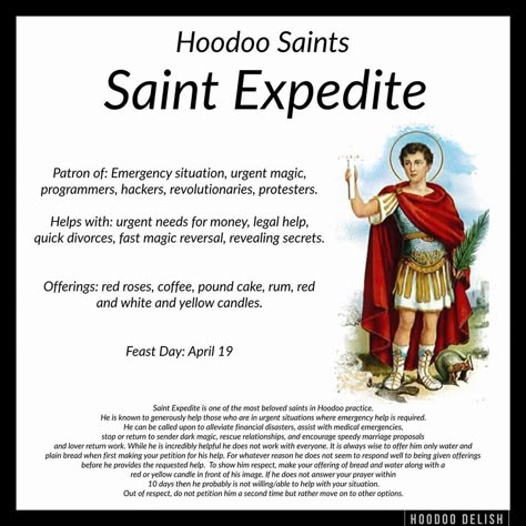 Hoodoo Saints, Hexes And Curses, Saint Expedite, Hoodoo Conjure Rootwork, Hoodoo Rootwork, Hoodoo Magic, Hoodoo Conjure, Hoodoo Spells, Voodoo Hoodoo