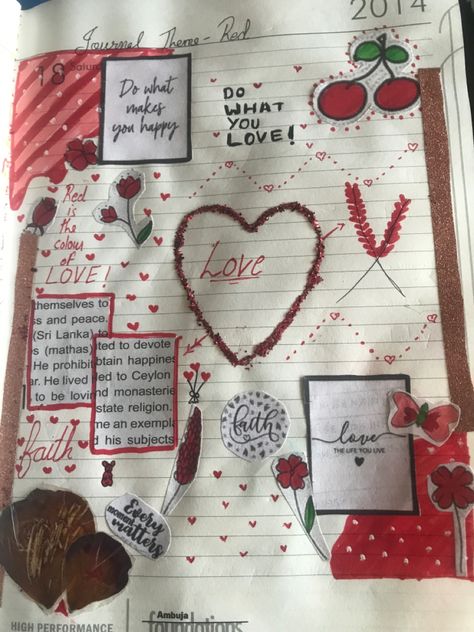 Journal Love Letter Ideas, Heart Themed Drawings, Heart Theme Journal, Journal Ideas For Love, Diaries Decoration Ideas, Love Journal Pages For Boyfriend, Couple Dairy Book Ideas, Love Diary Ideas Writing, Red Theme Journal Ideas