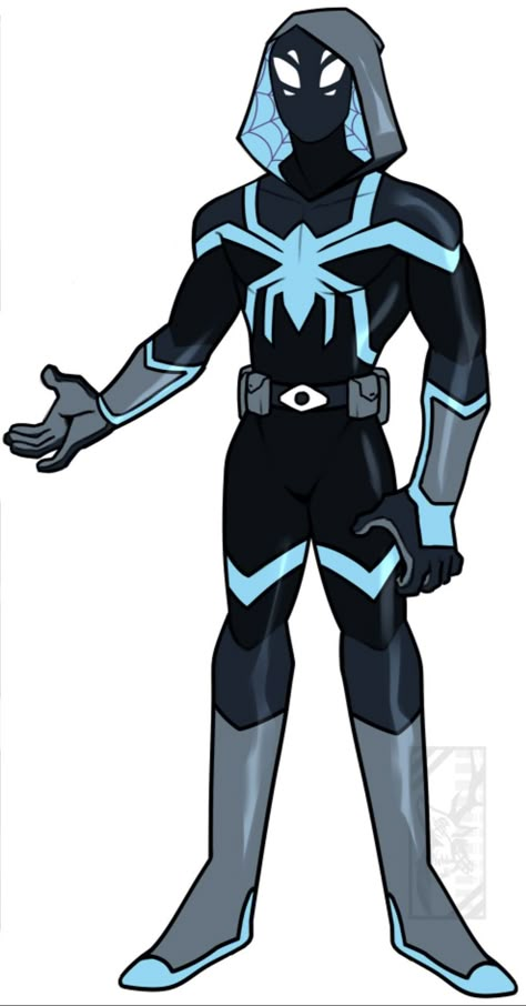 Spider Man Oc Suits Male, Blue Spidersona, Spidersona Oc Male, Spiderman Oc Male, Spidersona Art Male, Spider Man Oc Male, Spiderman Suit Designs, Spiderman Outfit, Parker Spiderman