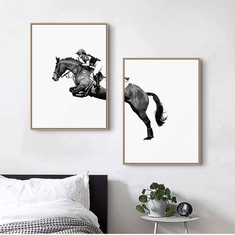 Milton Lane Equestrian on Instagram: “Flying high... we have one of these fantastic canvas prints left in stock. Message us for details. #equestrianart #horse #wallart #unique…” Horse Photography Art, Bedroom Redecorating, Horse Themed Bedrooms, Horse Bedroom, Abstract Art Projects, Equestrian Aesthetic, Western Bedroom, Mexico House, Horse Artwork