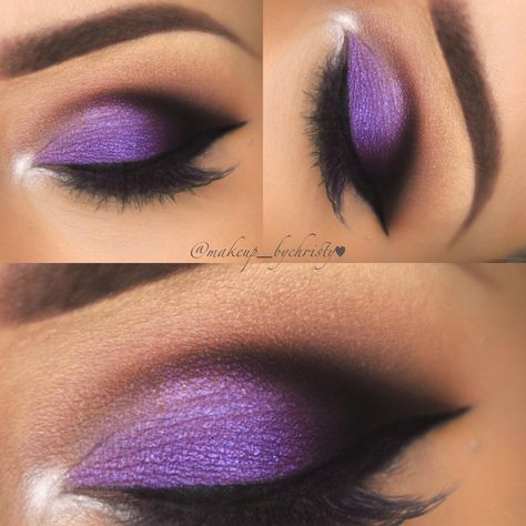 Nyx Purple Eyeliner, Black And Purple Smokey Eye Makeup, Purple Vampy Makeup, Dusty Purple And Black Wedding, Purple Black And Silver Eyeshadow, Purple Eye Makeup For Green Eyes, Purple Costume Makeup, Dark Purple Eyeshadow Looks Step By Step, Simple Witch Makeup Purple