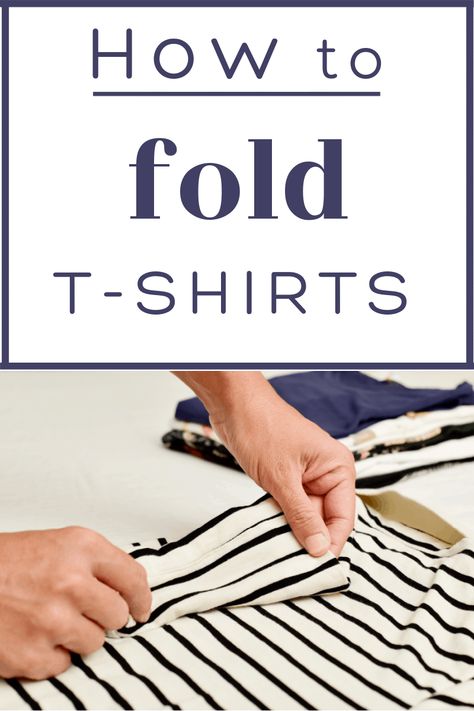 Fold Tshirts, How To Fold Shorts, Shirt Folding Trick, Organizing Small Spaces Bedroom, T Shirt Storage, Bedroom Organizing, How To Fold Pants, Shirt Organization, T Shirt Folding