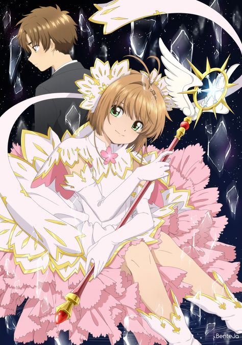 Syaoran And Sakura, Clamp Anime, Syaoran Li, Sakura Anime, Clow Cards, Sakura Card Captor, Card Captor Sakura, Sakura Art, Haruhi Suzumiya