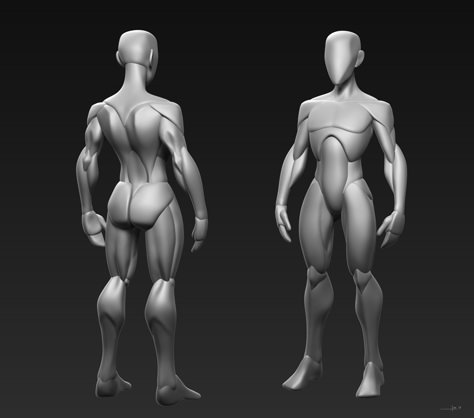 "Simple Human Anatomy Study" by Jimmy Wijaya Stylised Anatomy, Sculpture Anatomy, Stylized Anatomy, Human Anatomy Study, Zbrush Anatomy, Study Anatomy, Figure Drawing Tutorial, Human Anatomy For Artists, Human Model