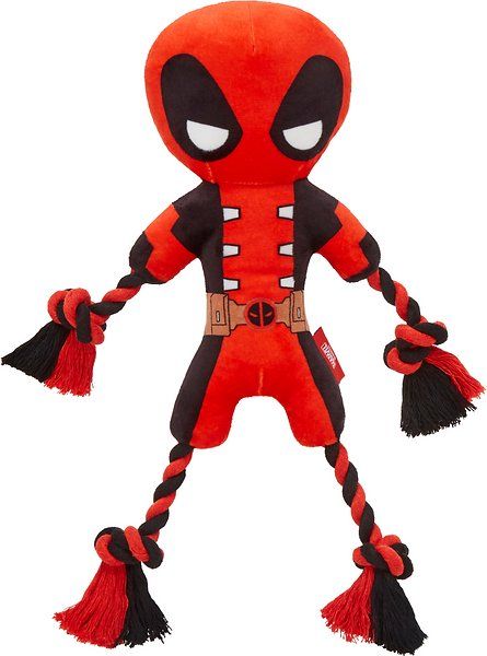 MARVEL 's Deadpool Plush with Rope Squeaky Dog Toy - Chewy.com Deadpool Toys, Deadpool Plush, Kong Toys, Rope Dog Toys, Marvel Toys, Marvel Deadpool, Best Bud, Summer Dog, Superhero Movies