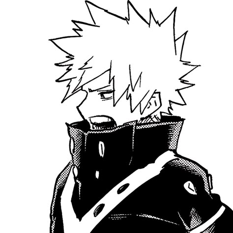 Low Quality Bakugou Manga, Bakugou Side Profile, Bakugo Side Profile, Mha Side Profile, Katsuki Bakugou Manga, Kermit The Frog Gif, Bakugo Katsuki Fanart Cute, Bakugou Manga, Manga Pfp