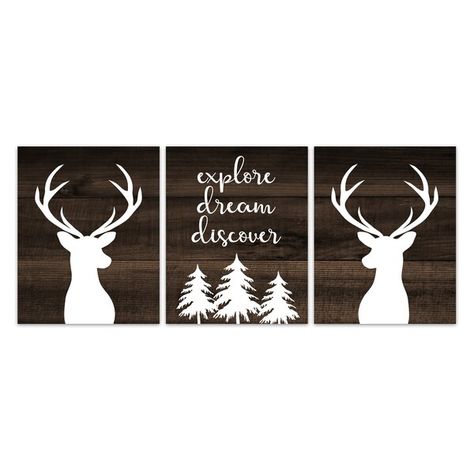 Antler Nursery, Antler Wall Art, Fishing Nursery, Deer Theme, Navy Nursery, Rustic Nursery Decor, Explore Dream Discover, Woodland Nursery Theme, Youth Decor