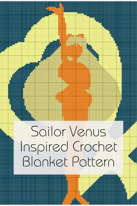 Crochet Blanket Graph, Crochet Wizard, Pixel Grid, Graph Patterns, Sailor Senshi, Crochet Blanket Pattern, Art Patterns, Sailor Venus, Pixel Art Pattern