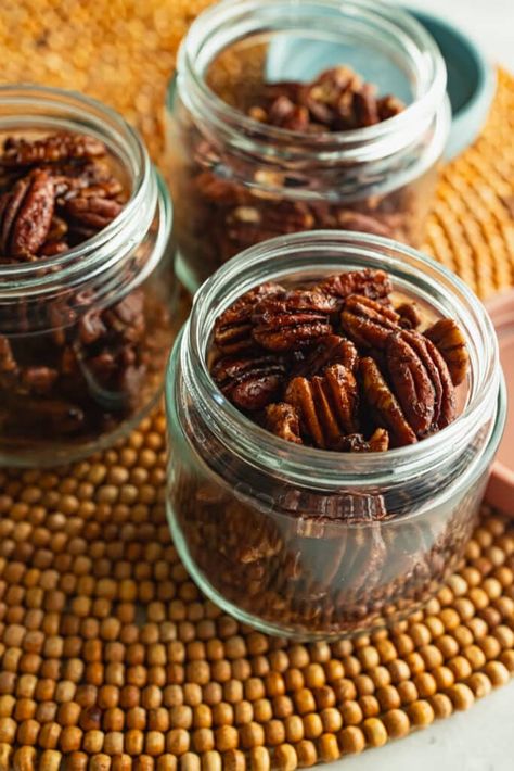 Roasted Pecans In Air Fryer, Honey Roasted Pecans, Breakfast Soup, Vegan Candies, Spiced Pecans, Toast Sandwich, Roasted Pecans, Pecan Recipes, Dessert Ingredients