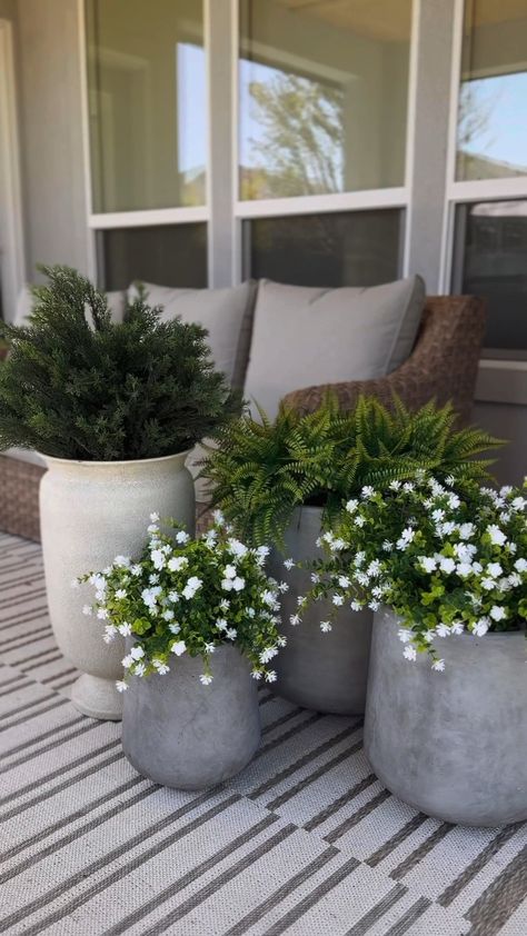 12 Bundles Artificial Plants, Fake … curated on LTK Fake Plant Landscaping Ideas, Outdoor Artificial Plants Patio Ideas, Faux Plants For Window Boxes, Fake Porch Plants, Back Porch Plants, Fake Outdoor Plants Front Doors, Fake Plants Outside Landscaping, Fake Outdoor Plants Landscaping, Outdoor Fake Flower Pot Ideas