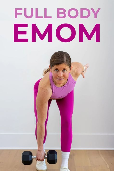 Full Body Emom Workout, Strength And Cardio Workouts, Amrap Workout At Home, Superset Workout, Barre Workout Video, Emom Workout, Pregnancy Workout Videos, Amrap Workout, Nourish Move Love