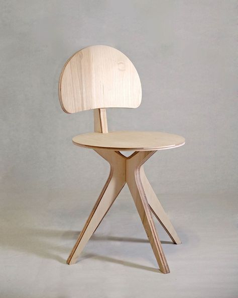 O+ Chair on Behance Plywood Diy, Diy Space Saving, Iron Table Legs, Chair Design Wooden, Cnc Furniture, Plywood Chair, Iron Table, Diy Wood Projects Furniture, Craft Art