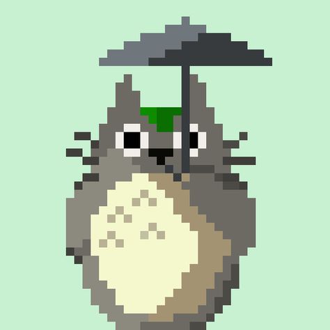 Cool Pixel Art, Minecraft Inspo, My Neighbor Totoro, Pixel Art, Minecraft, Crochet, Art