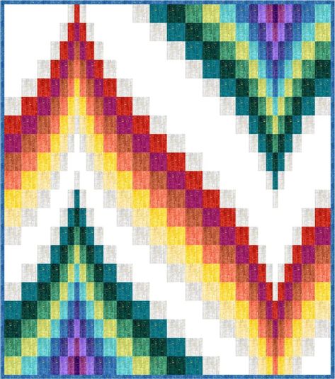 15 Bargello Quilt Patterns All People Quilt, Peacock Quilt, Bargello Quilt Patterns, Quilting Methods, Watercolor Quilt, Bargello Quilt, Bargello Patterns, Bargello Quilts, Quilt Modernen