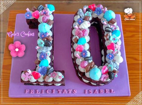 Biscuit Number 10 Cake by Gele's Cookies Number 10 Cake Design, Number 10 Cupcakes, Number 10 Cupcake Cake, 10 Number Cake, Number 10 Birthday Cake, Number 10 Cake, Cake Fortnite, Number Birthday Cakes, 12th Birthday Cake