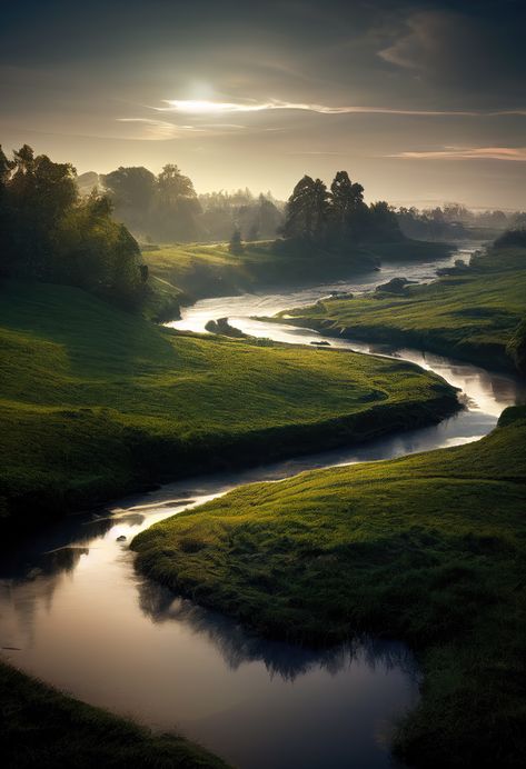 River Flow, Green Scenery, Water Pictures, Scenery Background, Spirituality Book, Spiritual Path, True Nature, Character Aesthetic, The Horizon