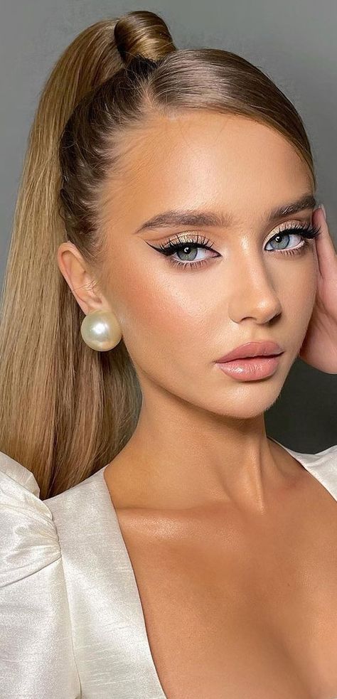 Makeup For Ponytail, Makeup For Ponytail Hair, Barbie Makeup Asian, Makeup 2023 Summer, 2023 Makeup Trends Natural, Eye Make Up Trends 2023, Summer Makeup Looks 2023, Summer 2023 Makeup Looks, Eye Makeup Trends