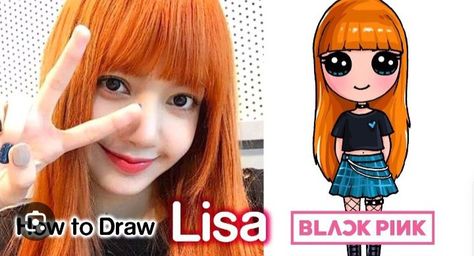 Draw So Cute Blackpink, Draw So Cute Videos, Draw So Cute, Kawaii Girl Drawings, Cute Kawaii Drawings, Drawing Videos, Kawaii Drawings, Kawaii Girl, Cute Gif