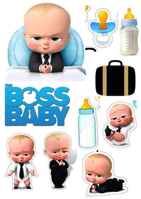 Bossbaby Cake Printable, Baby Boss Wallpaper, Baby Boss Cake Topper Printable, Boss Baby Cake Topper Printable, Baby Boss Theme Cake, Boss Baby Stickers, Topper Baby Boss, Baby Boss Decoration Ideas, Boss Baby Birthday Party Boy