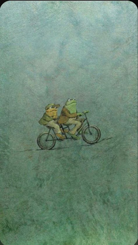 Frog And Toad Phone Background, Frog And Toad Matching Pfp, Toad And Frog Aesthetic, Frog And Toad Book Illustration, Earthy Cartoon Aesthetic, Frog And Toad Poster, Toad Sat And Did Nothing Frog Sat With Him, Frog And Toad Background, Frog And Toad Painting