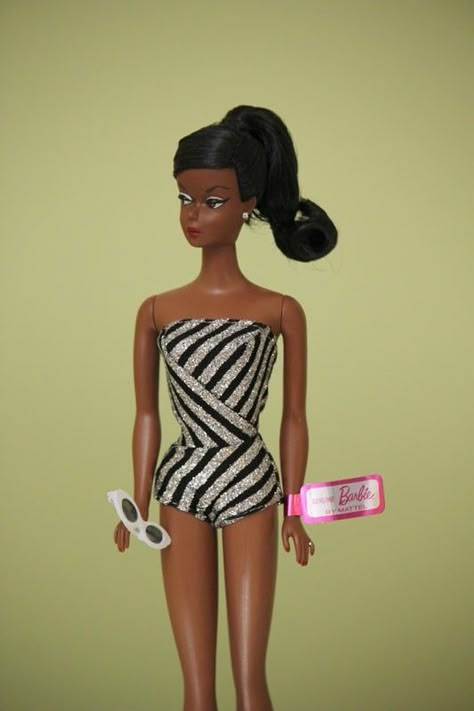 2019 Convention Doll - Anniversary series - 60th Sparkles Barbie Doll, AA #GFT19 Platinum label Barbie Signature National US doll Convention, Kansas City MO Exclusive 1950s Barbie Doll, Black Vintage Barbie, Black Barbie Art, Barbie Dolls Black, Black Barbie Aesthetic, Delaney Core, Barbie Artwork, Black Barbie Doll, Room Frames