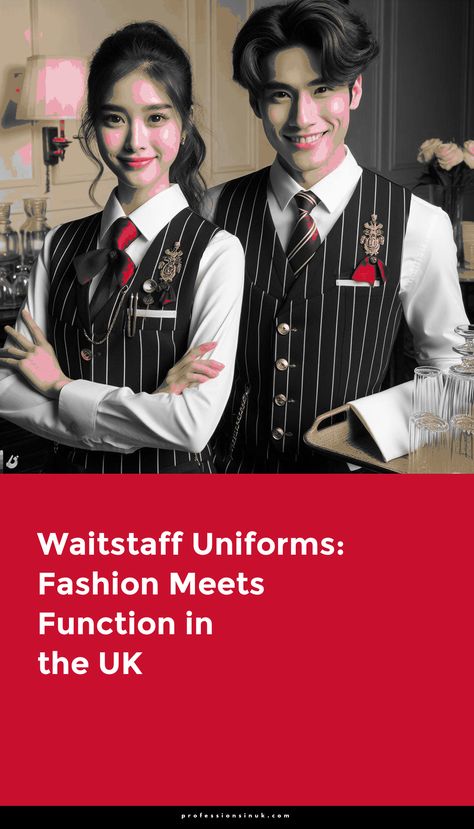 In the bustling world of UK hospitality, waitstaff uniforms seamlessly blend fashion and function. These ensembles aren't merely fabric; they're a statement, an emblem of professionalism. As servers navigate crowded dining spaces, their attire becomes a silent communicator, reflecting the establishment's identity. The significance lies not only in aesthetic appeal but also in practicality; aprons with clever pockets, sleek designs that enhance mobility. Functionality is paramount – garments must withstand the demands of a dynamic environment. In this realm, where service is an art, uniforms embody the harmony between style and utility. So, whether it's a quaint tearoom or a trendy bistro, the waitstaff's attire is a canvas, where . . . Waitstaff Uniform, English Countryside Aesthetic, Marriage Therapy, In Aesthetic, Hospitality Uniform, Vintage Revival, Scottish Tartans, About Uk, Sleek Design