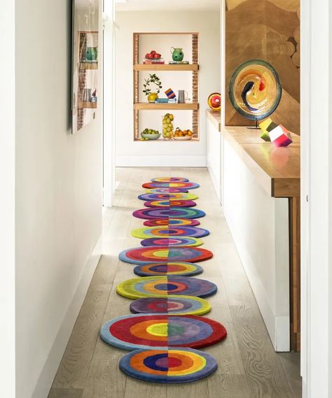 Tuft Rug, Funky Rugs, Circular Rugs, Rug Studio, Kids Rug, Floor Art, Rugs Usa, Luxury Art, Rug Hallway