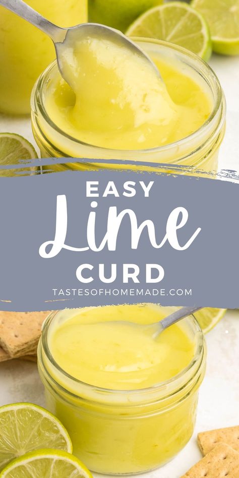 Lime Curd Cupcakes, Lemon Lime Curd, Homemade Curd Recipe, Lime Curd Recipe Desserts, Curd Tart Recipes, Lime Custard Recipe, Recipes Using Lime Curd, Lime Food Recipes, Key Lime Curd Recipe