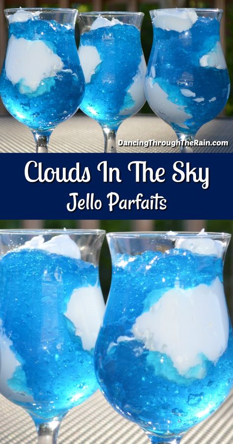 Raspberry Jello Dessert, Blue Dessert Table, Jello Parfait, Dessert For Kids, Raspberry Jello, Jello Mold Recipes, Jello Dessert, Jello Cups, Blue Jello