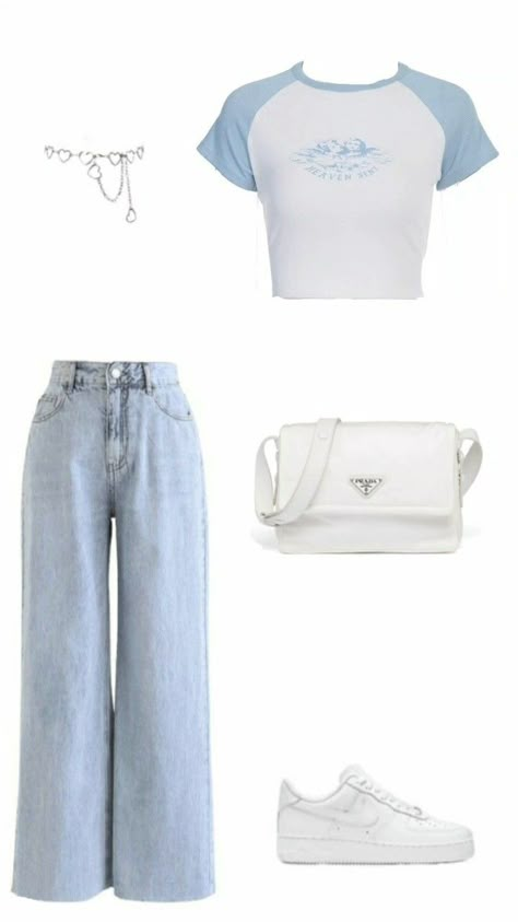 Cute Jeans Outfit Summer, Summer Dress Outfits 2024, Spring Outfits For Teens, Celana Jins Wanita, Looks Aesthetic, White Shoes Outfit, T Shirt Outfit, Casual Outfits For Teens