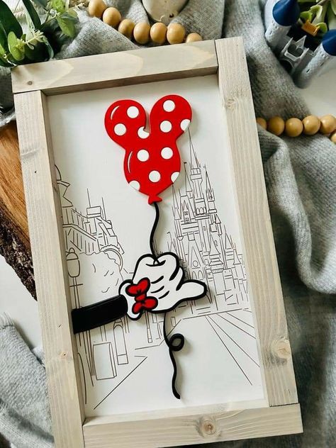 Disney Laser Projects, Disney Creative Ideas, Disney Laser Cut Files, Mickey Mouse Gift Ideas, Disney Wood Signs, Free Laser Cut Files, Disney Gift Ideas, Disney Art Diy, Disney House Ideas