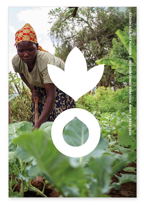 Johnson-banks-action-against-hunger-isp_cover_2_72_2 Reforestation Poster, Ngo Branding Design, Root Graphic Design, Veg Logo, Ngo Logo, Eco Branding, Farming Logo, Brand Workshop, Farm Poster