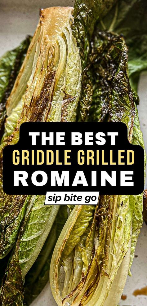 Romaine Lettuce Recipe, Grilled Romaine Hearts, Lettuce Recipe, Grilled Romaine Lettuce, Chili Salad, Salad With Feta Cheese, Grilled Romaine Salad, Lettuce Recipes, Grilled Salad