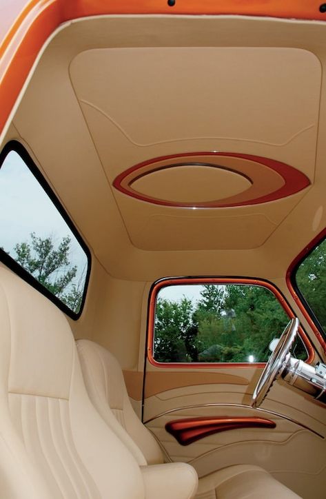 1948 Chevrolet Truck - Crash Course Car Roof Interior, Burgundy Car, Car Interior Upholstery, 72 Chevy Truck, Automotive Upholstery, Chevrolet Truck, Custom Car Interior, Luxury Car Interior, Car Interior Design