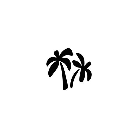 Palm Tree Symbol, Palm Tree Illustration Simple, Palm Tree Doodle, Palm Logo Design, Coconut Tree Logo, Coconut Tree Illustration, Coconut Icon, Palm Trees Illustration, Coconut Illustration