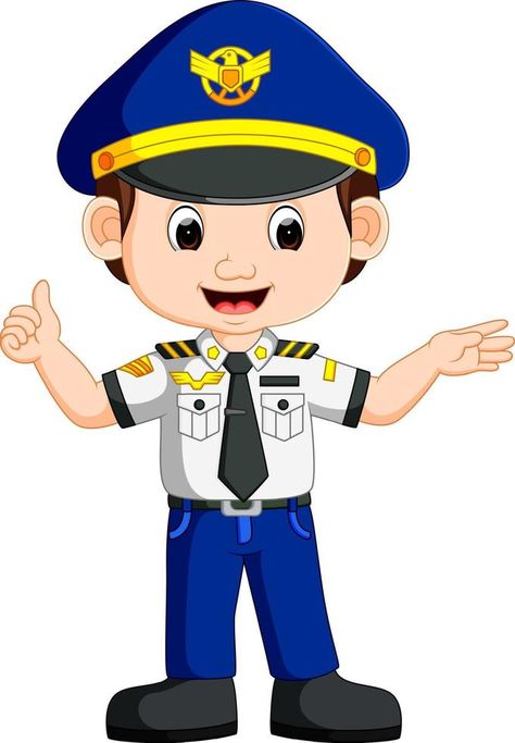 cute happy airplane pilot waving Community Helpers Pictures, Community Helpers For Kids, Cartoon Lizard, Community Helpers Crafts, 1st Birthday Boy Themes, Kids Preschool Learning, Community Helpers Theme, Airplane Pilot, Elementary Writing