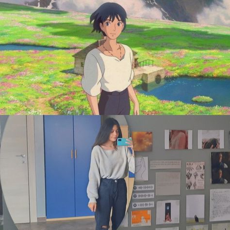 Howls Moving Castle Clothing Style, Ghibli Characters Outfits, Howls Outfit, Howl's Moving Castle Outfit, Ghibli Bounding, Howl Inspired Outfit, Howls Moving Castle Inspired Outfit, Ghibli Aesthetic Outfit, Howls Moving Castle Outfit