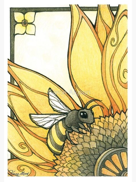 Motifs Art Nouveau, I Love Bees, Art Appliqué, 4x6 Prints, Bee Inspired, Bee Art, Arte Sketchbook, Save The Bees, Bees Knees