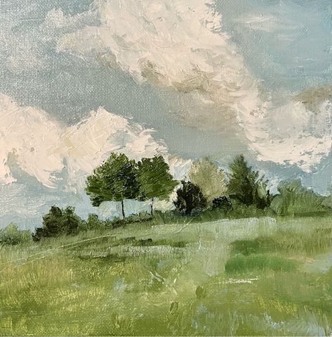 Hill Painting Acrylic, Oil Landscape Paintings Simple, Easy Vintage Painting Ideas, Macbook 2024, Hill Painting, Easy Landscape Paintings, Landscape Art Painting, Spring Painting, Impressionism Art