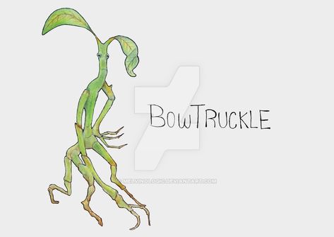 Bowtruckle Drawing, Bowtruckle Tattoo, Harry Potter Fred Weasley, Harry Potter Sketches, Design Prompts, Harry Potter Sketch, Three Family, Aesthetic Writing, Hp Book