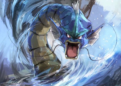 Gyarados Pokemon Art, Misty Waterflower, Persian Pokemon, Pokemon Gyarados, Brother Gifts, Pokemon Trainers, Cool Pokemon Wallpapers, Pokemon Universe, Pokémon Art