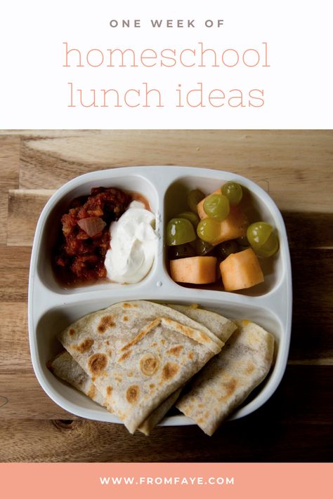 Our Very Simple Homeschool Lunch Matrix | From Faye Healthy Homeschool Lunches, Easy Homeschool Meals, Meal Matrix Ideas, Easy Homeschool Lunch Ideas, Healthy Lunch Ideas Picky Eaters, Kids Lunch Meal Prep, Preschooler Lunch Ideas, Homeschool Meal Planning, Homeschool Lunch Ideas Meal Planning