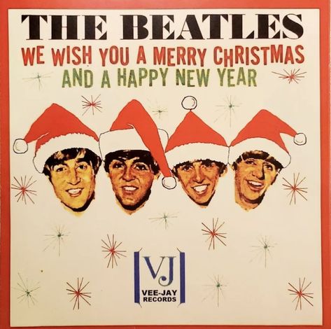 Jay Christmas, Beatles Christmas, Beatles Artwork, Beatles Records, Beatles Pictures, Teddy Boys, Christmas Custom, Santa Hats, The Fab Four