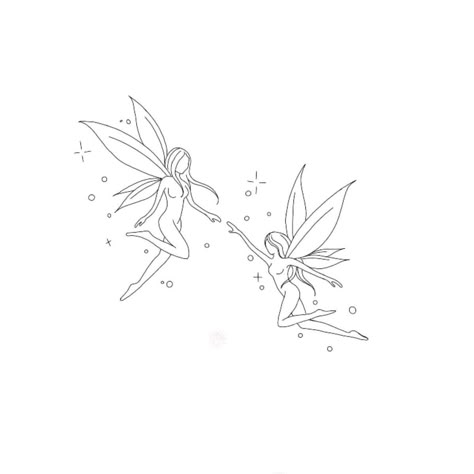 Fairy Tattoo Designs Simple, Fairies Tattoos For Women, Earth Fairy Drawing, Enchanted Forest Tattoo Ideas, 3 Fairy Tattoo, Whole Body Tattoo Woman, Fine Line Fairy Tattoo, Ferngully Tattoo, Cute Dainty Tattoos