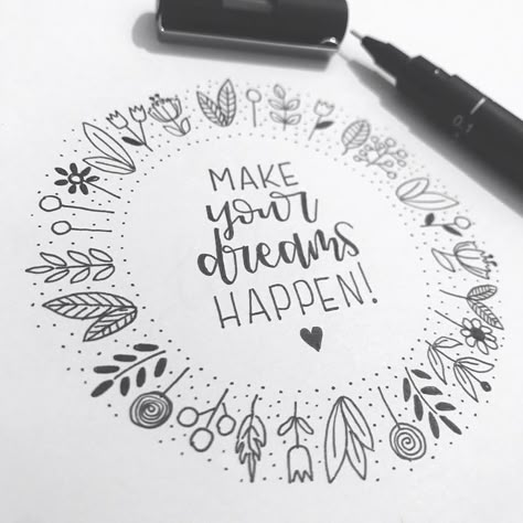 Calligraphy Doodles, Doodle Art Journals, Hand Lettering Quotes, Creative Lettering, Doodle Lettering, Hand Drawn Flowers, Bullet Journal Inspo, Bullet Journal Doodles, Lettering Quotes